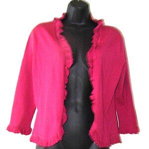 DAVID BROOKS Womens DEEP PINK Open Sweater Top Cardigan Sz  S/P